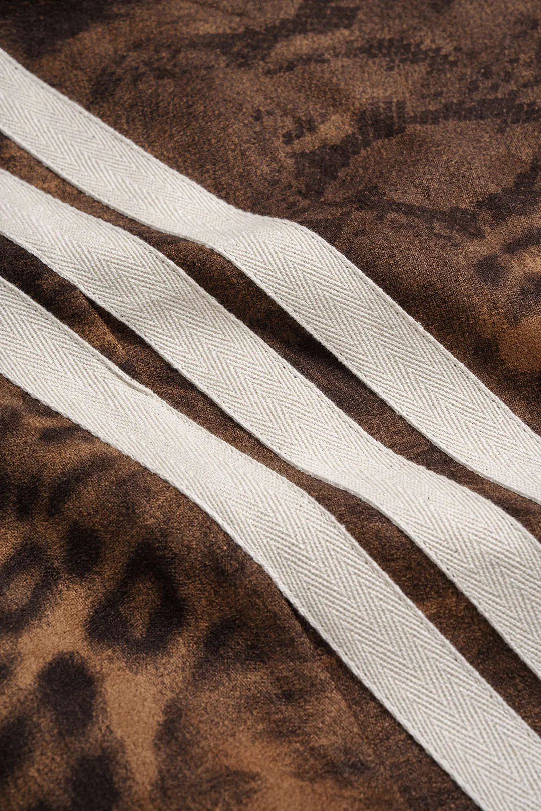 Suede Leopard Print Wide Leg Trousers sold by Micas product image thumbnail 4