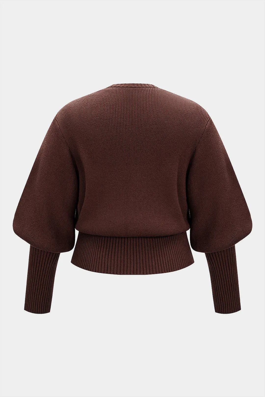 Plus Size Knit Round Neck Long-Sleeve Top sold by Micas product image thumbnail 2