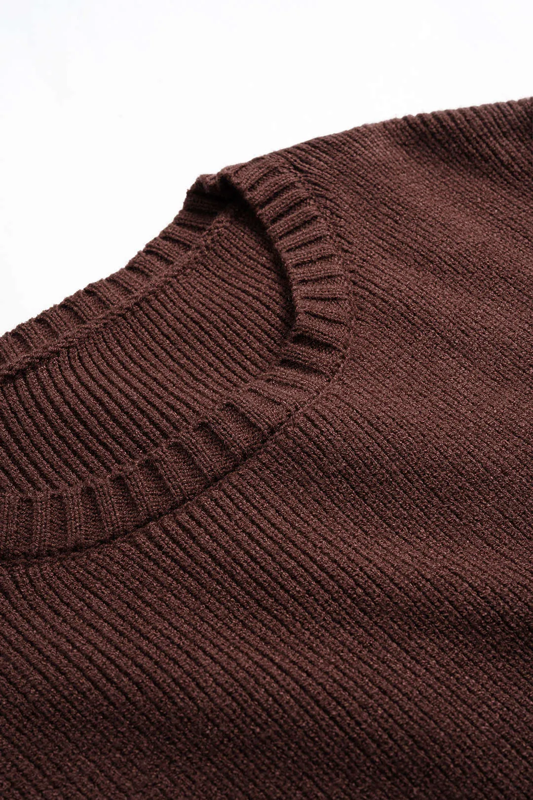 Plus Size Knit Round Neck Long-Sleeve Top sold by Micas product image thumbnail 3