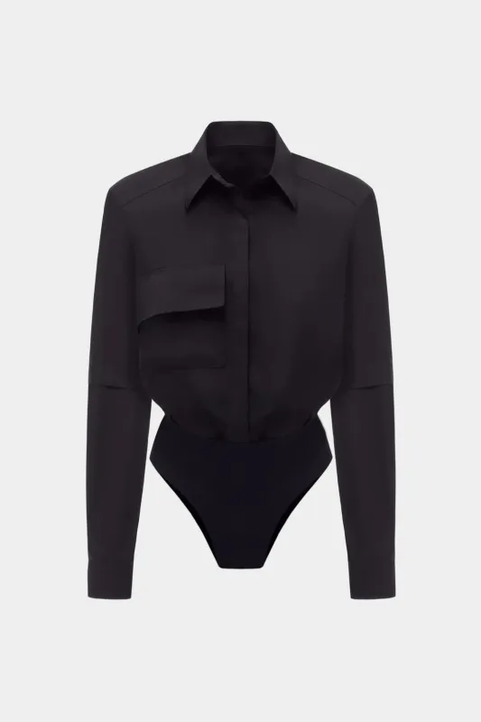 Pocket Long Sleeve Bodysuit sold by Micas