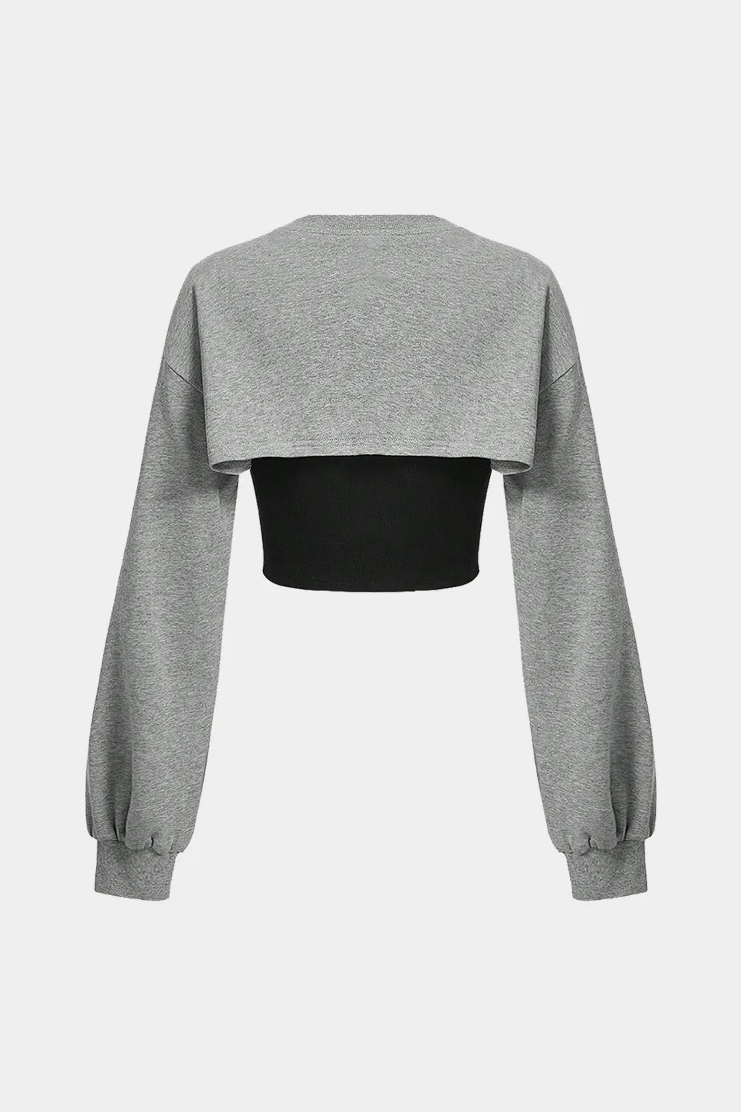 Cotton Patchwork Crossed Sweatshirt sold by Micas product image thumbnail 2