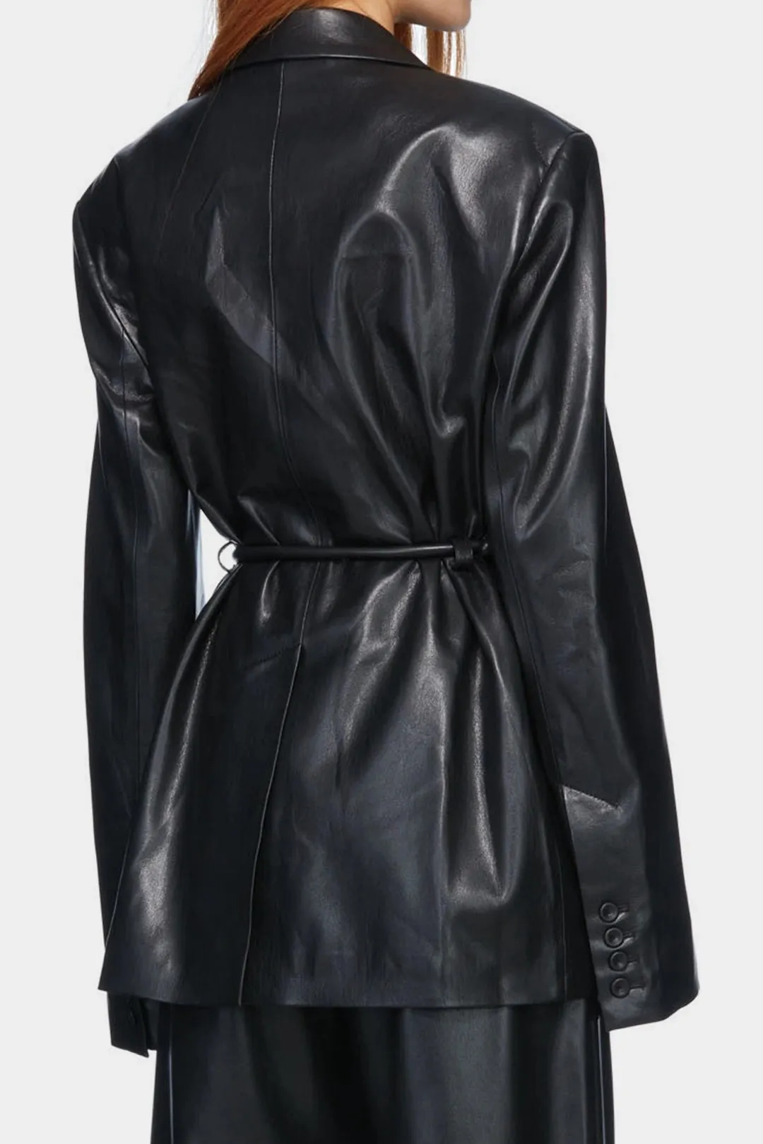 Faux Leather Belted Blazer sold by Micas product image thumbnail 2