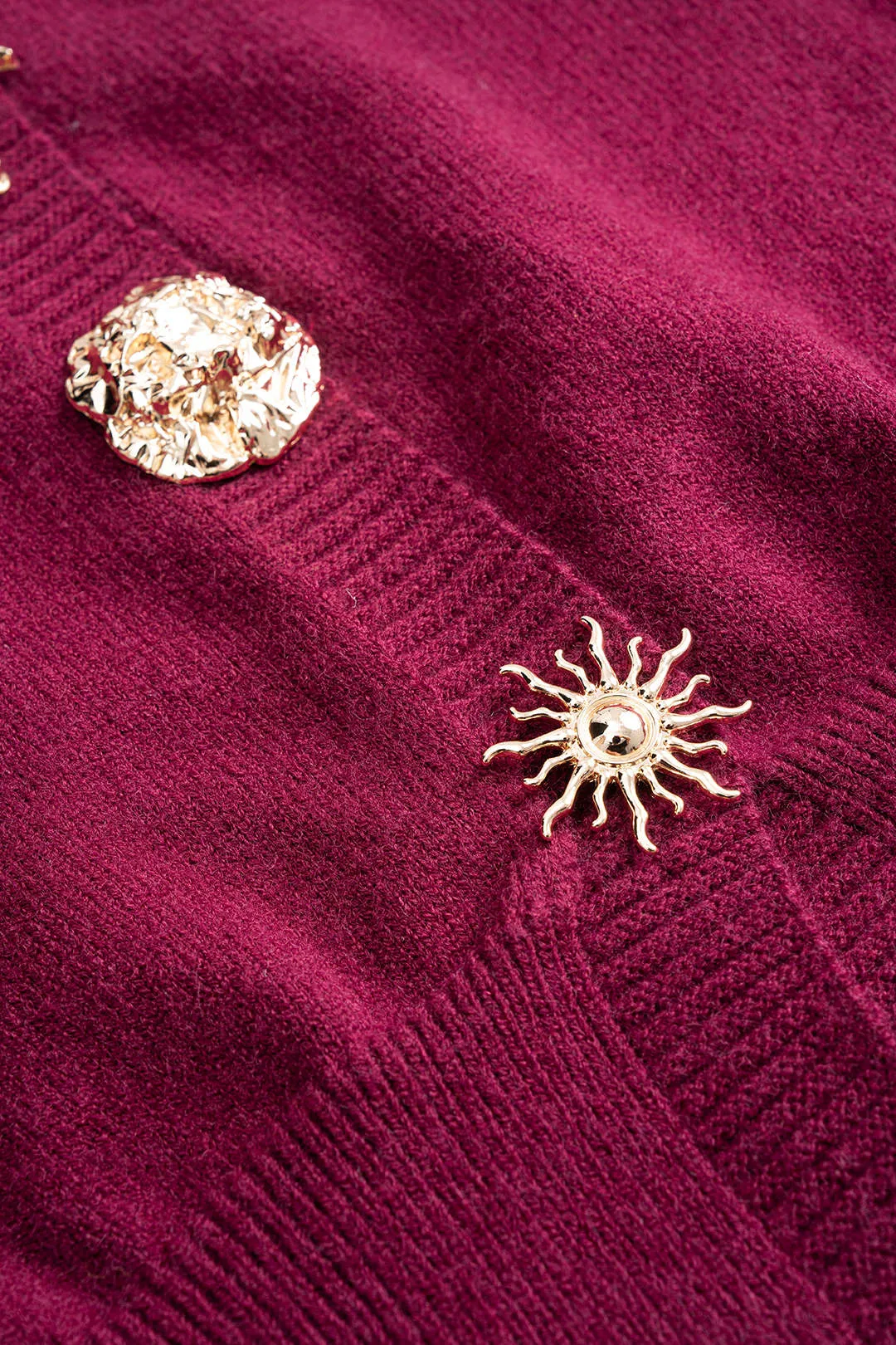 Knit Metallic V-Neck Cardigan sold by Micas product image thumbnail 3