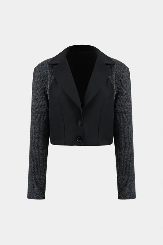 Patchwork Notched Lapel Blazer sold by Micas