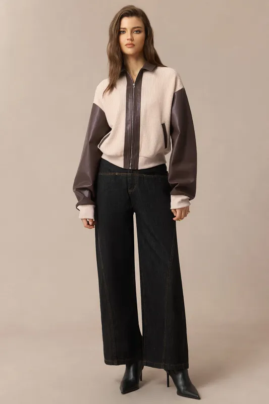 Faux Leather Zipper Pocket Jacket sold by Micas