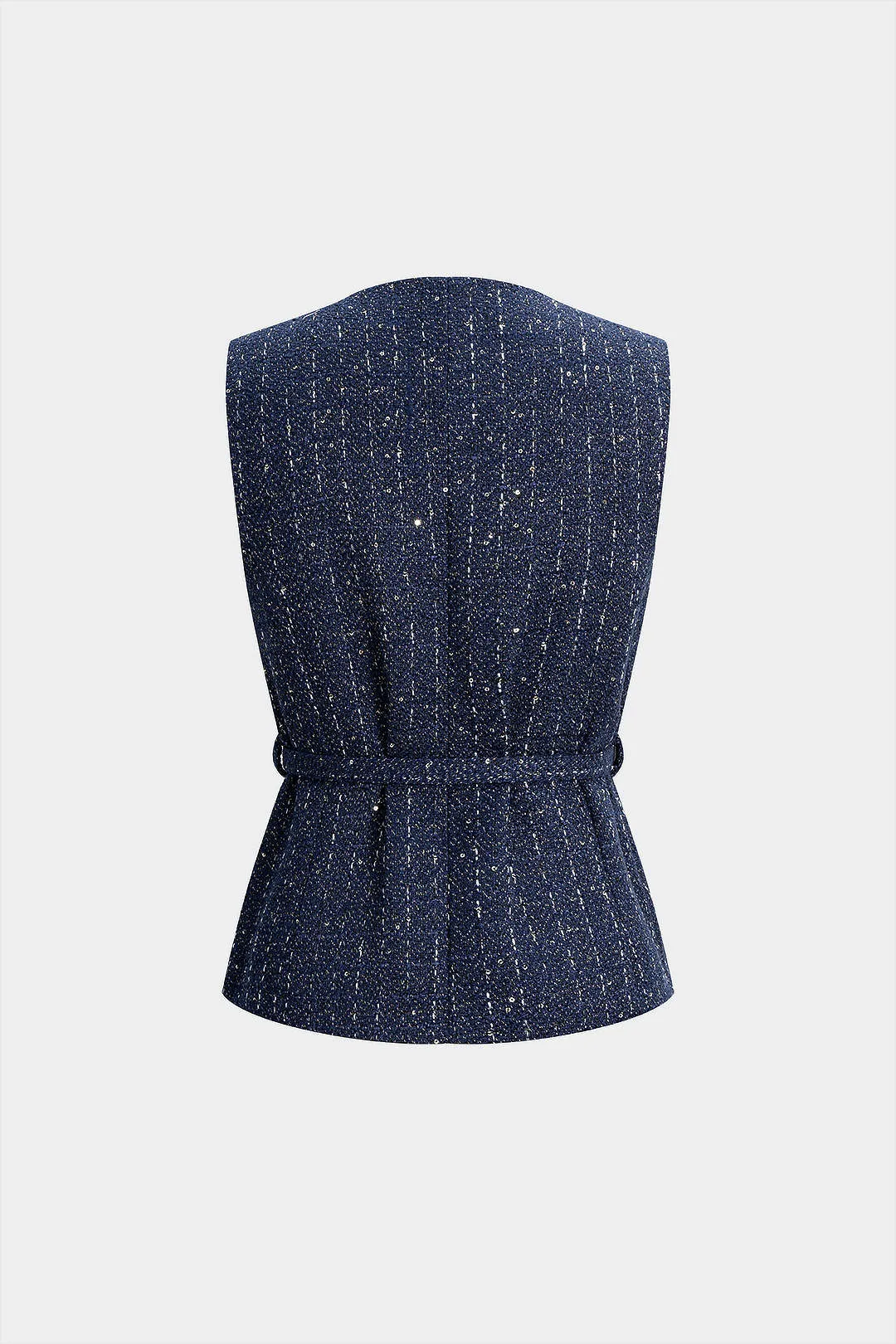 Metallic Button Belted Vest sold by Micas product image thumbnail 2