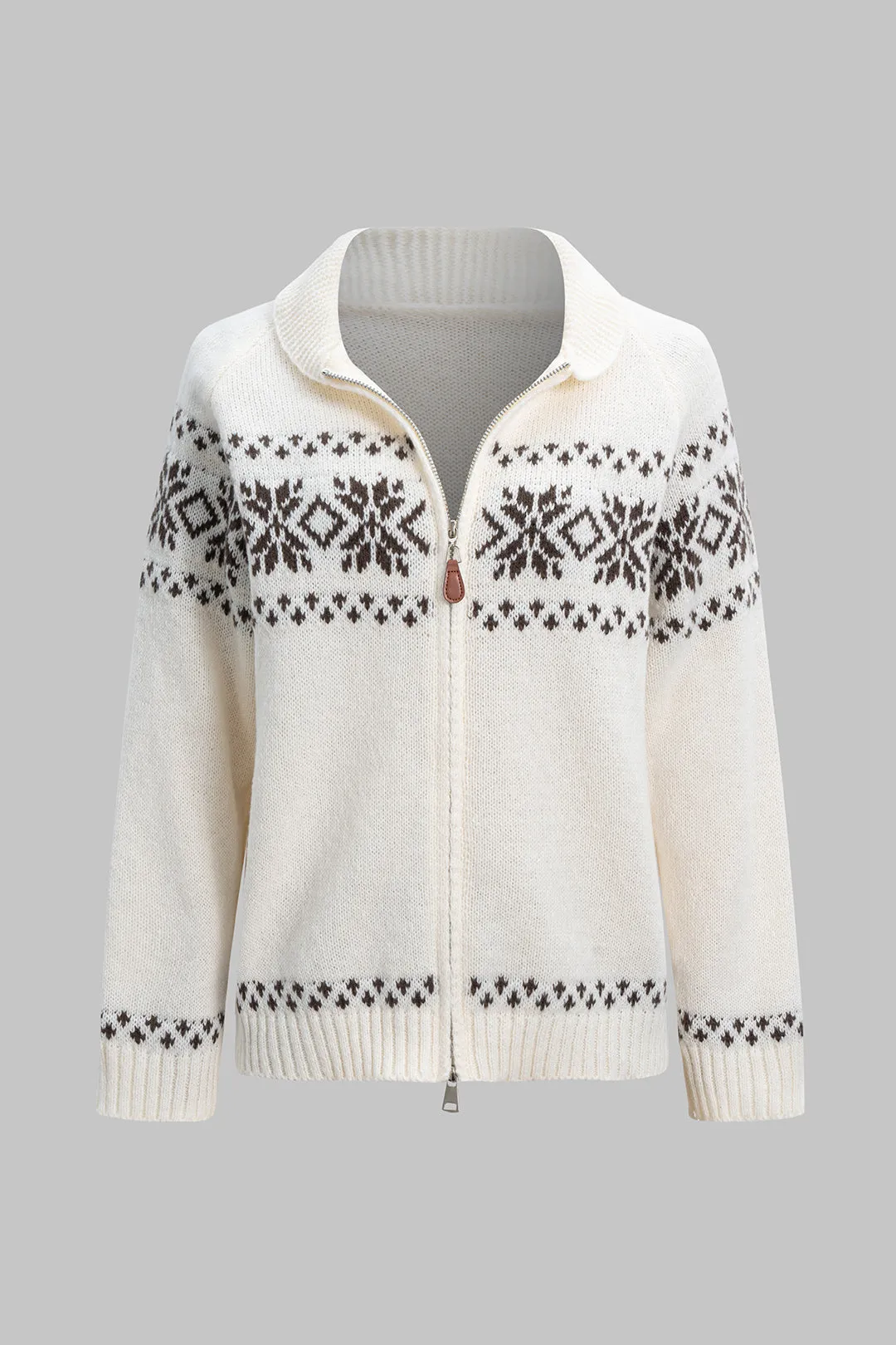 Knit Zipper Long Sleeve Cardigan sold by Micas product image thumbnail 2
