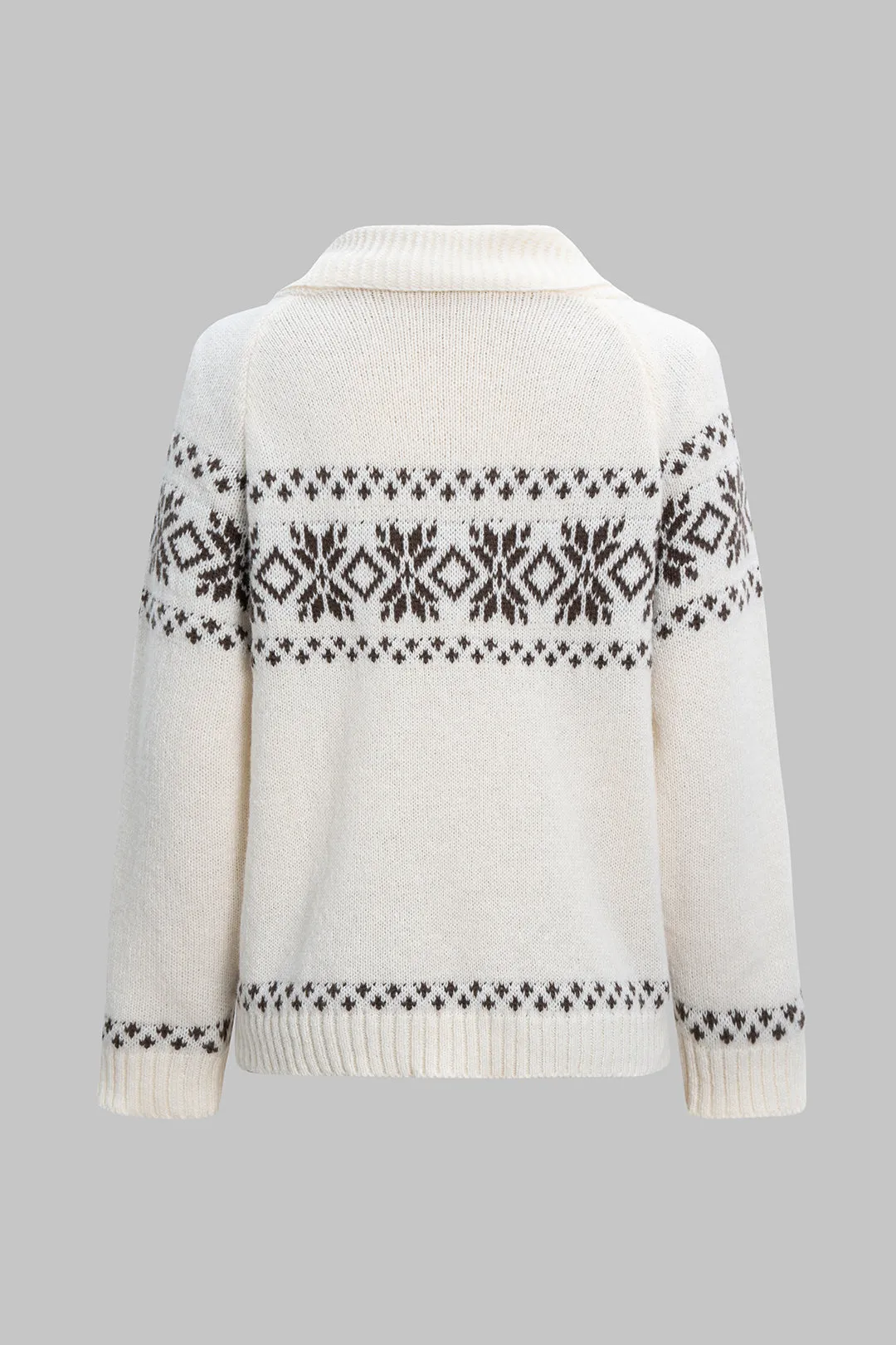 Knit Zipper Long Sleeve Cardigan sold by Micas product image thumbnail 3