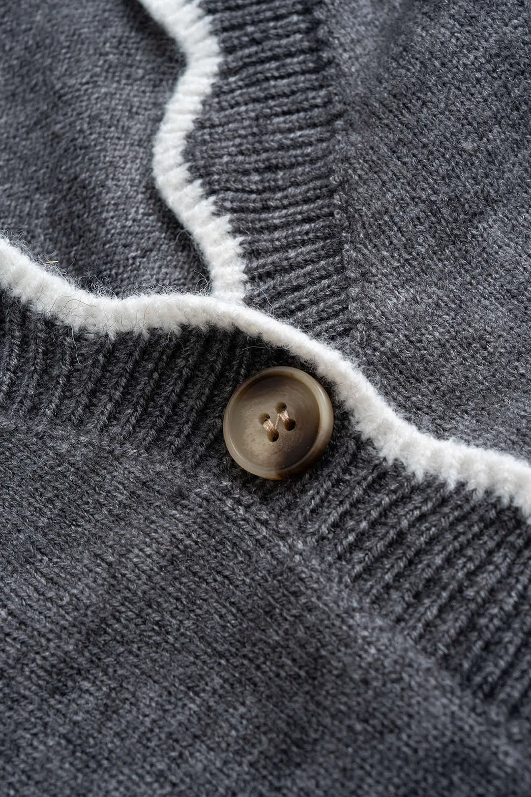 Knit 3D Flower Embroidery Button Cardigan sold by Micas product image thumbnail 5