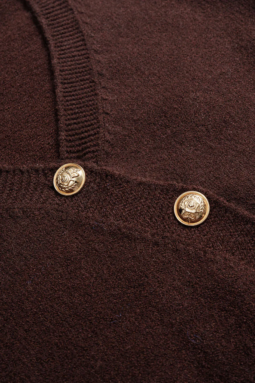 Knit Metallic Asymmetric Button Cardigan sold by Micas product image thumbnail 3