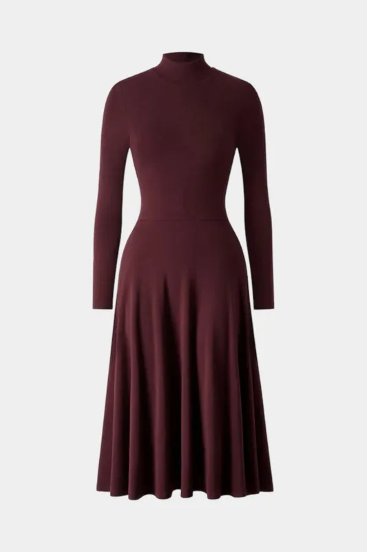 Mock Neck Long Sleeve Midi Dress sold by Micas