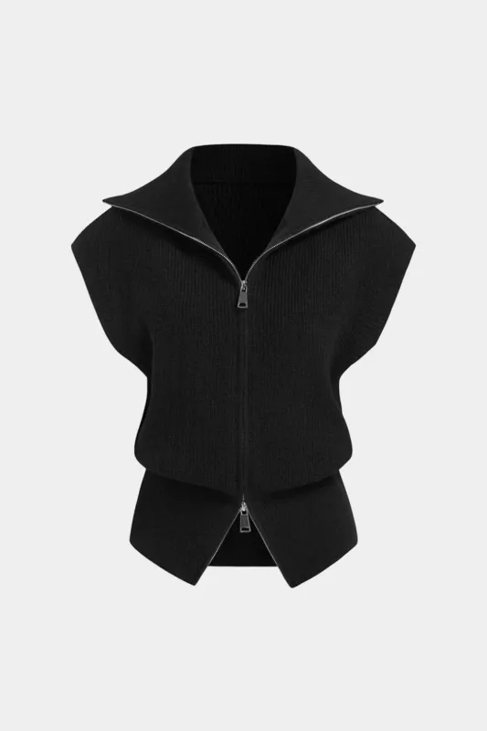 Knit Zipper Tank Top sold by Micas