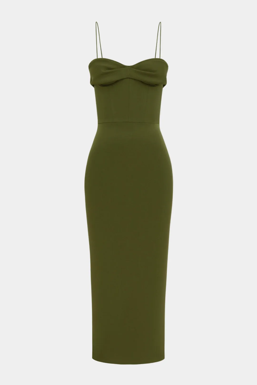 Ruched Zipper Slip Sleeveless Maxi Dress sold by Micas