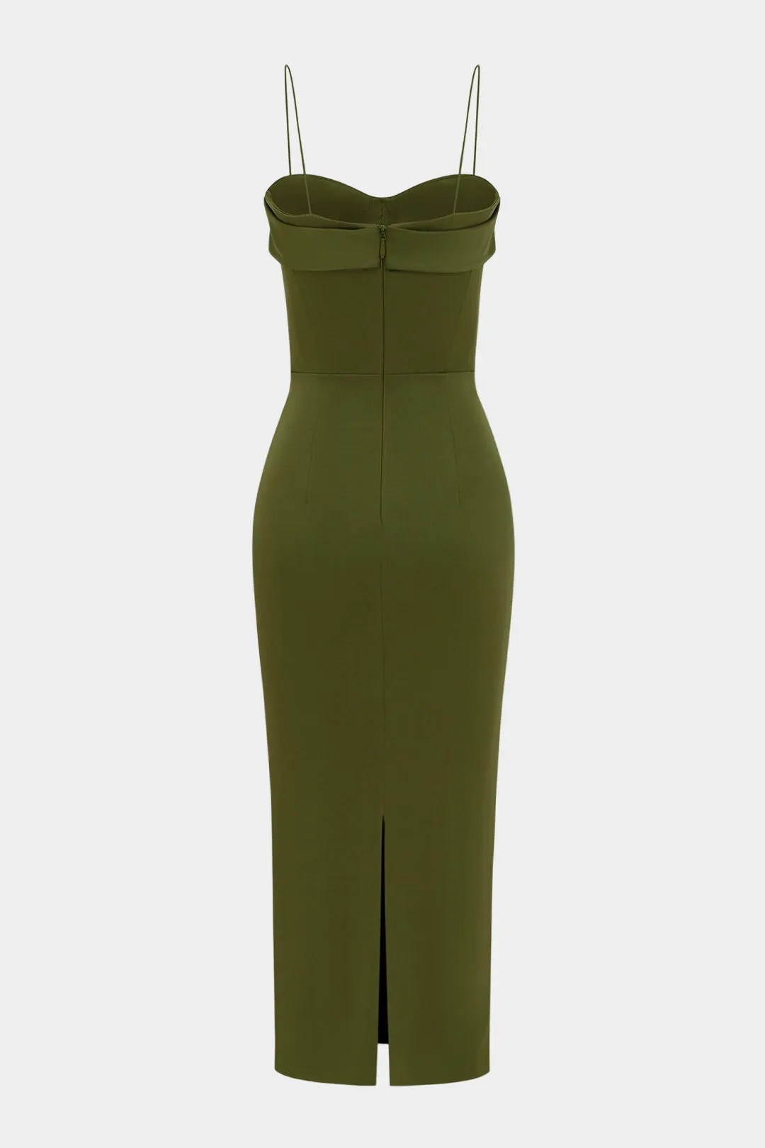 Ruched Zipper Slip Sleeveless Maxi Dress sold by Micas product image thumbnail 2