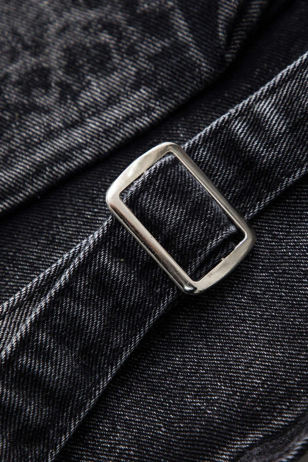 Denim Button Pocket Zipper Wide Leg Jeans sold by Micas product image thumbnail 5