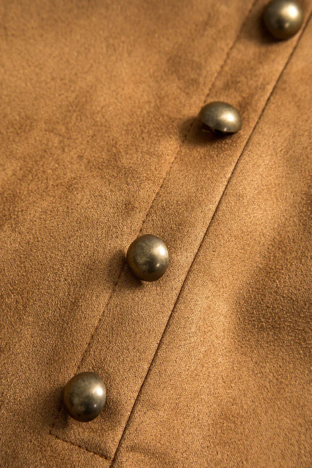 Suede Metallic Button High Slit Skirt sold by Micas product image thumbnail 4