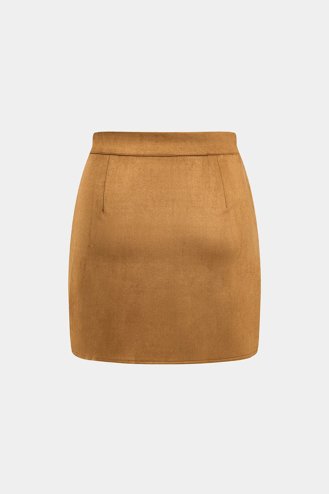 Suede Metallic Button High Slit Skirt sold by Micas product image thumbnail 2