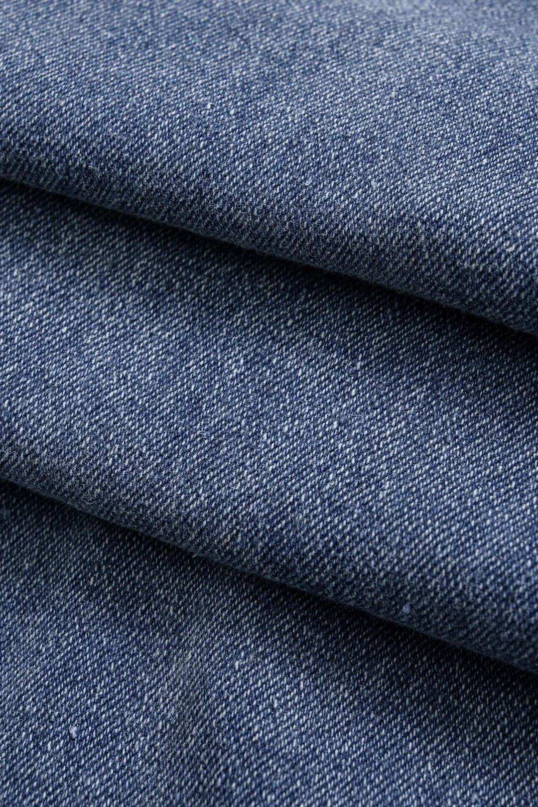 Denim Double Waistband Asymmetrical Ripped Straight Leg Jeans sold by Micas product image thumbnail 5