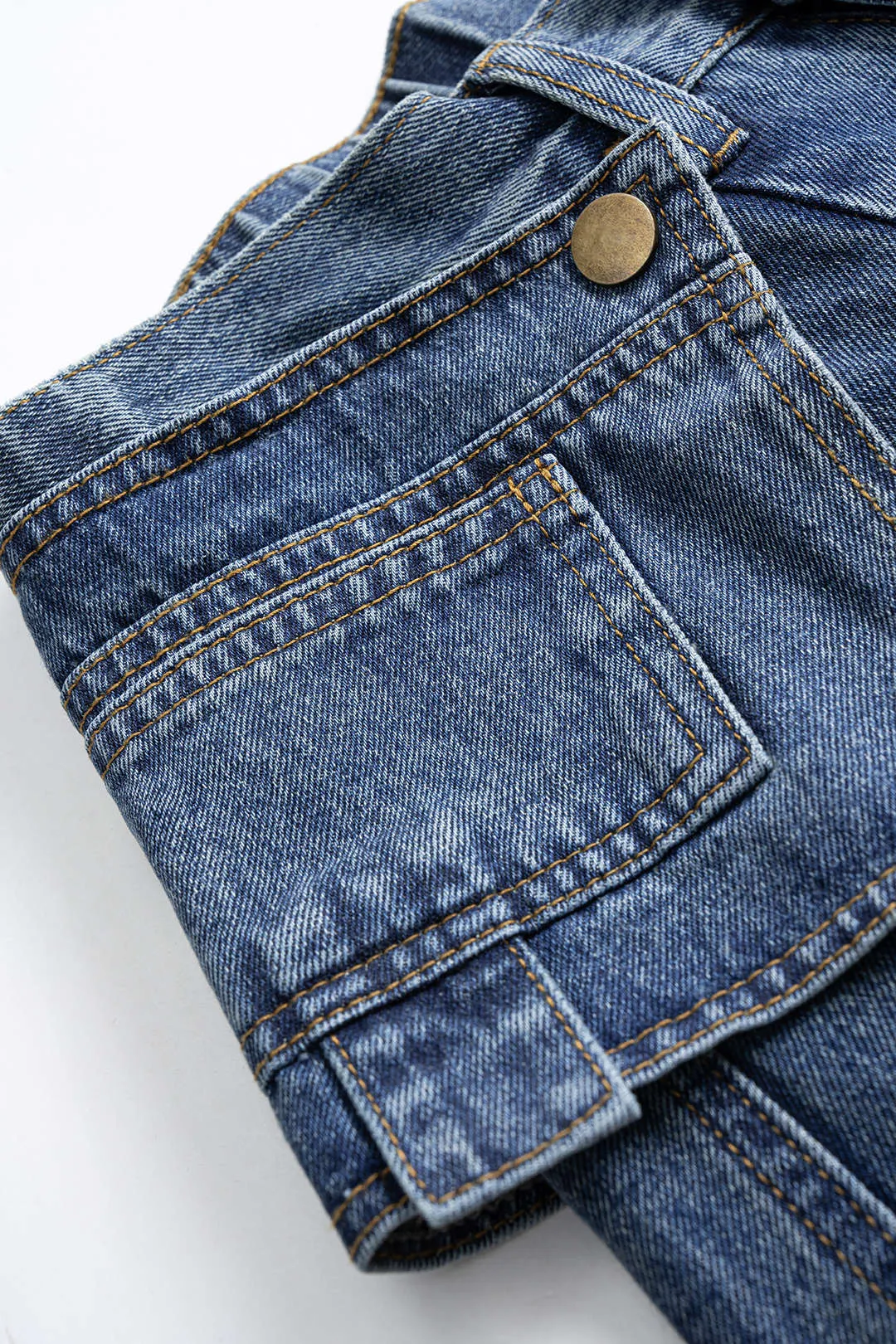 Denim High Waist Wide Leg Jeans sold by Micas product image thumbnail 3