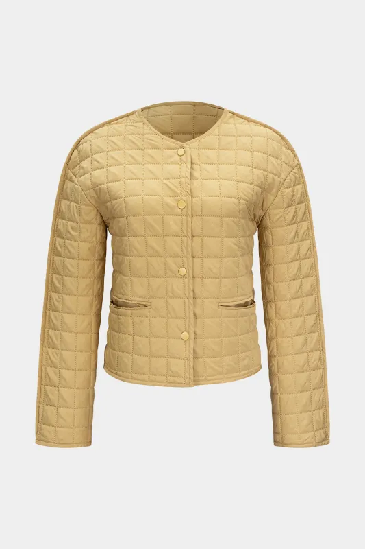 Button Plaid Puffer sold by Micas