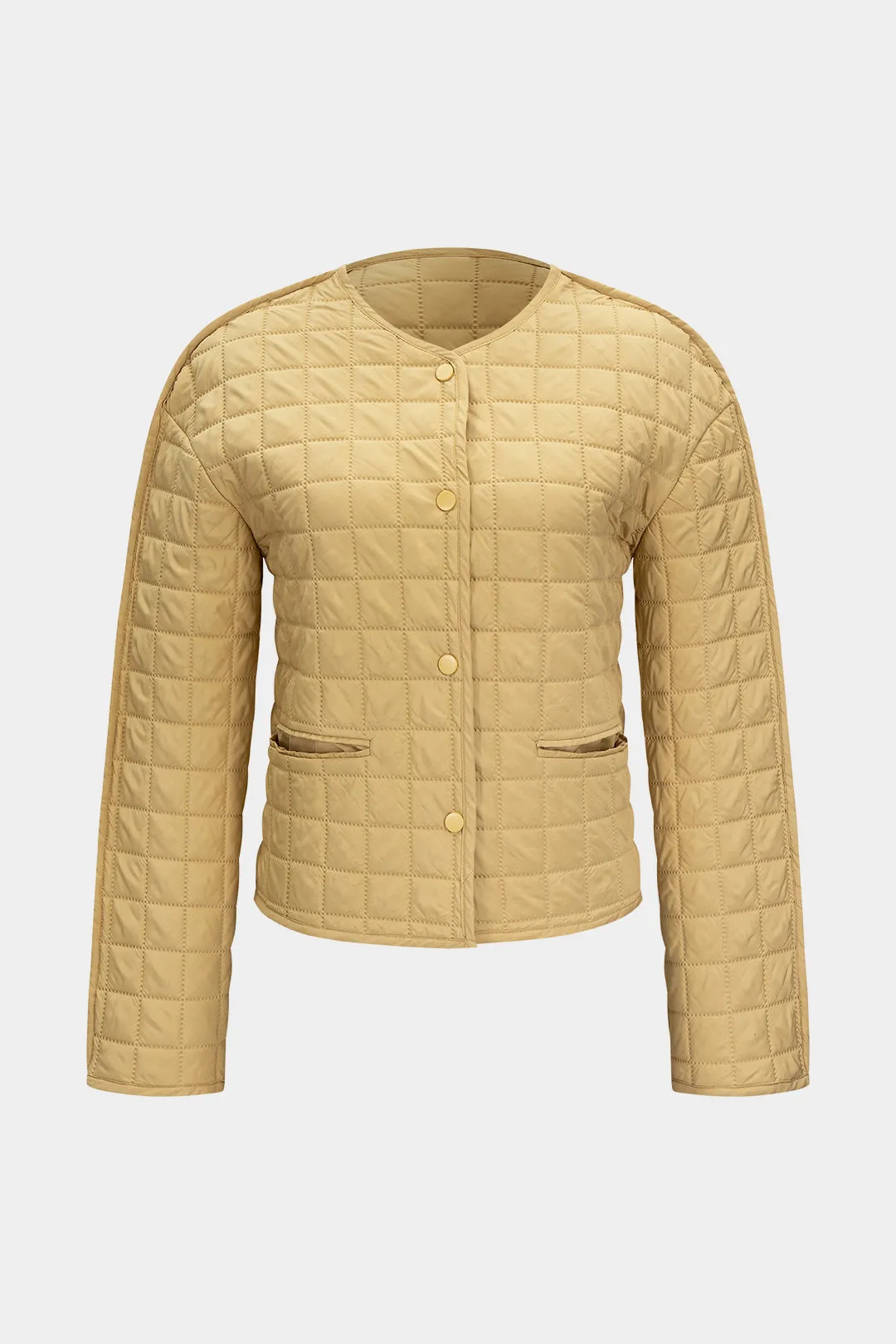 Button Plaid Puffer sold by Micas