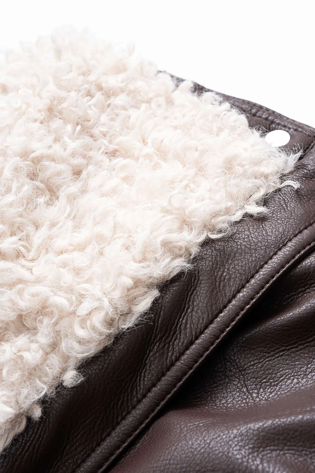 Faux Leather Patchwork Zipper Pocket Puffer sold by Micas product image thumbnail 4