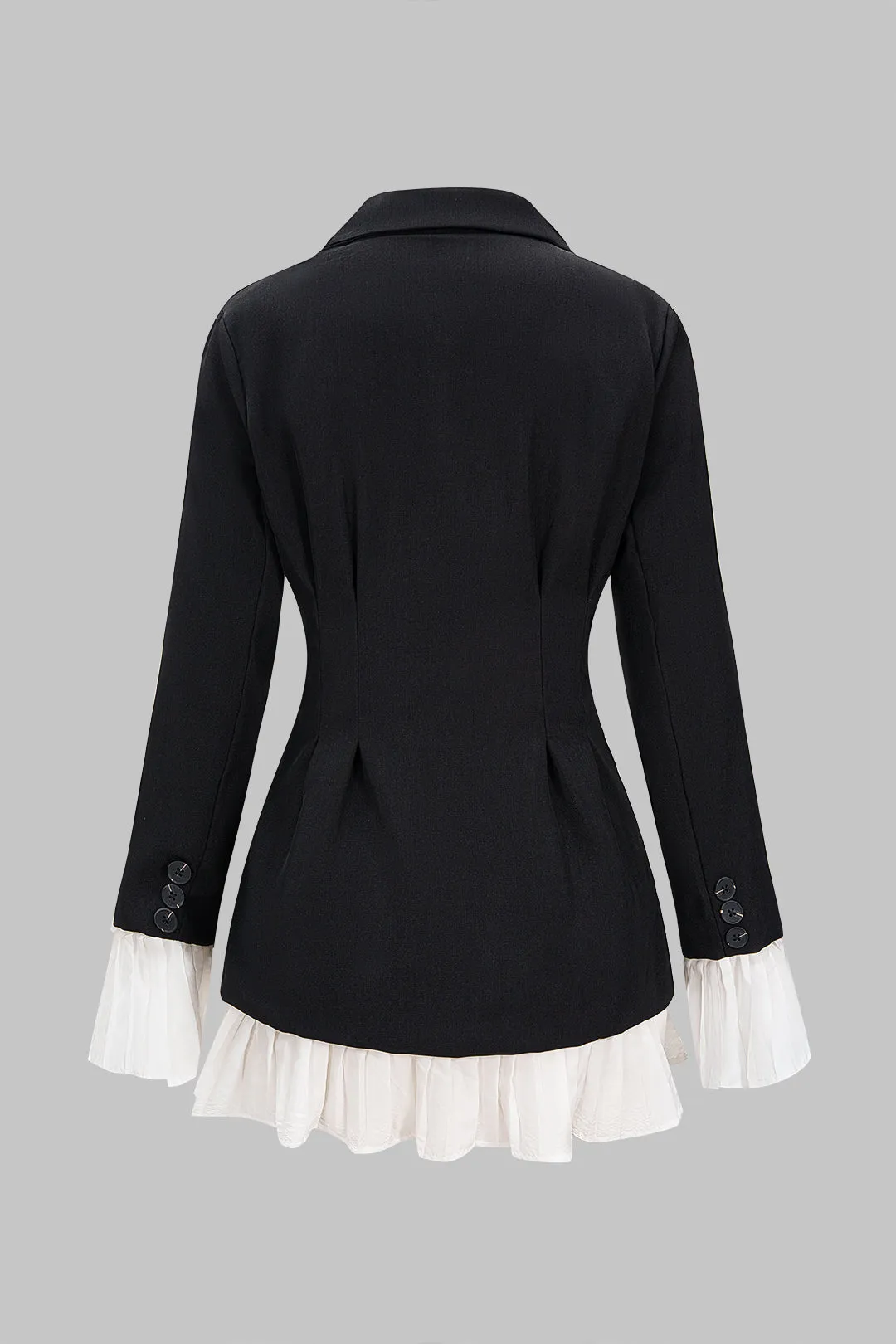 Patchwork Button Bell Sleeve Blazer sold by Micas product image thumbnail 2