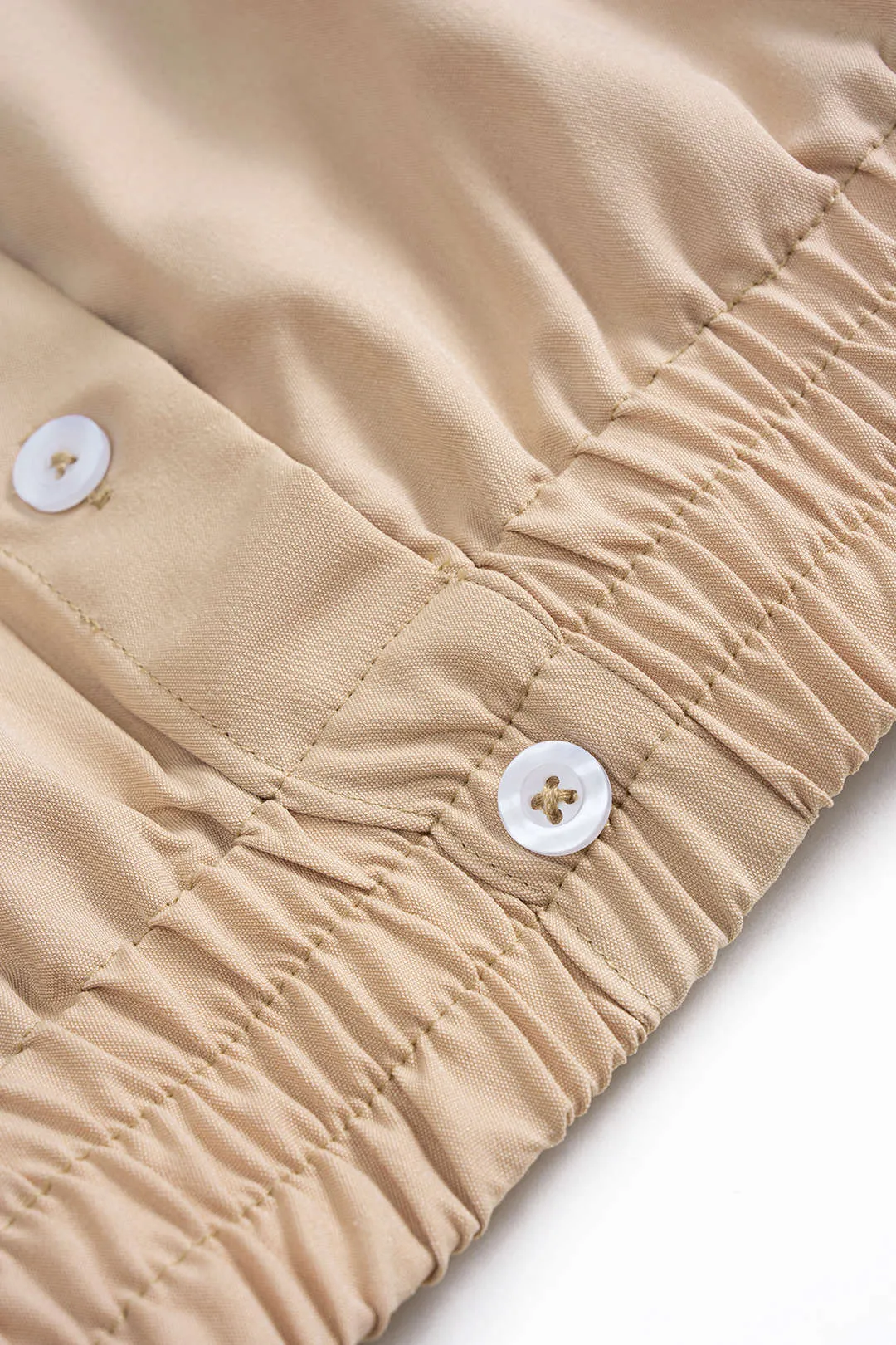 Button Shirred Short-Sleeve Top And Shorts Set sold by Micas product image thumbnail 3