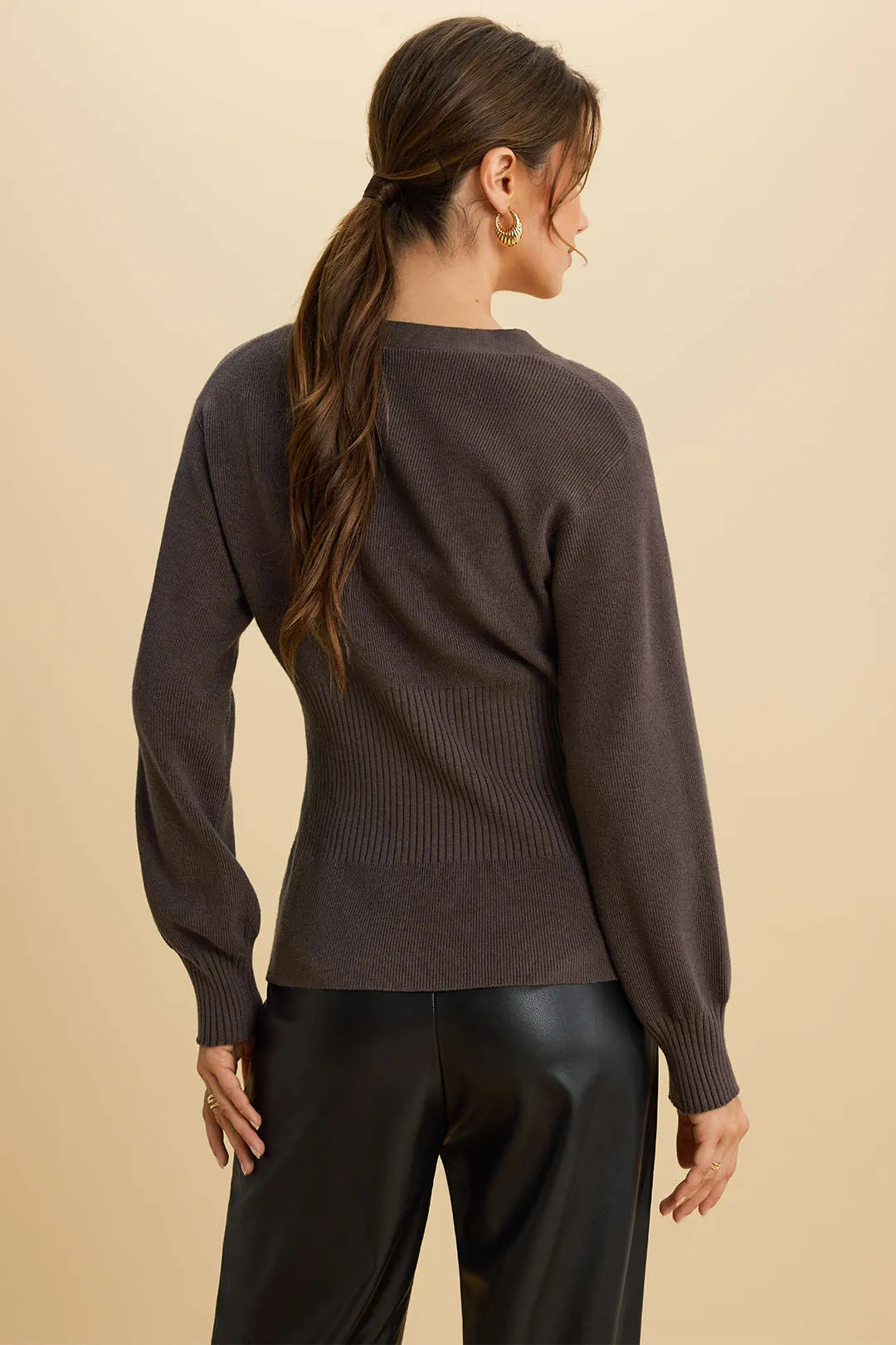 Knit Button Sweater Cardigan sold by Micas product image thumbnail 3