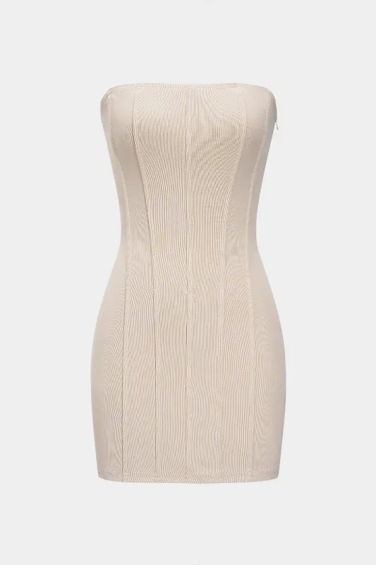 Mesh Tie-Back Strapless Sleeveless Mini Dress sold by Micas