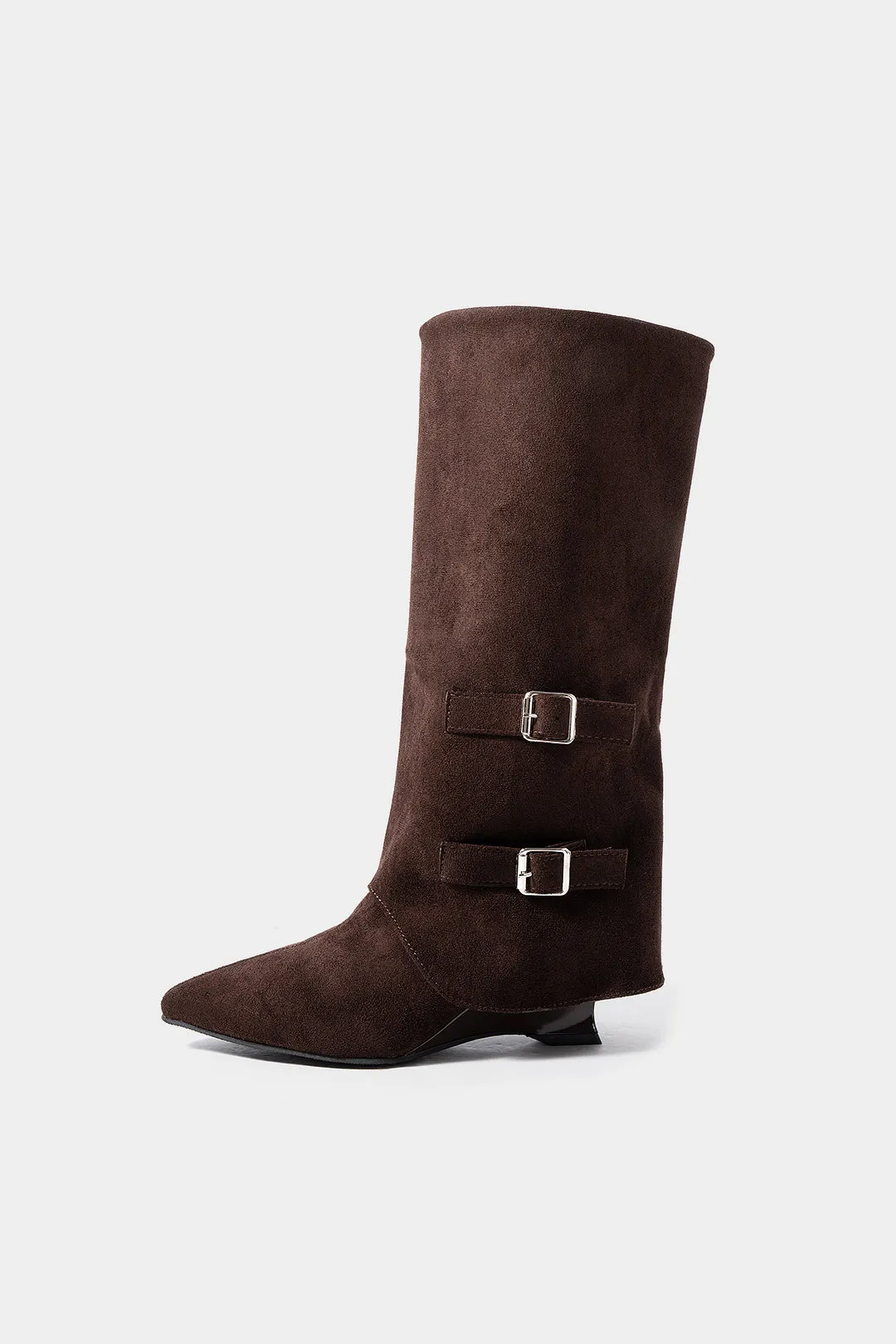 Leather Pointed Knee High Boots sold by Micas product image thumbnail 2