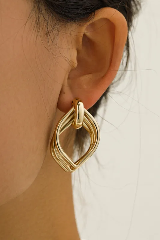 Metal Hollow Line Earrings sold by Micas