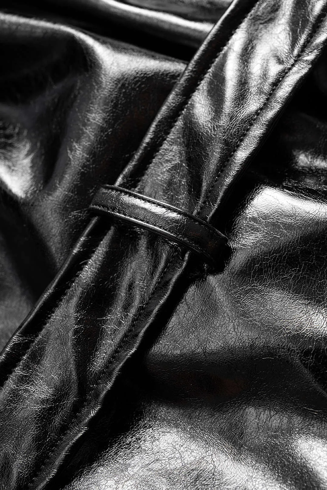 Faux Leather Tie-Up Jacket sold by Micas product image thumbnail 3