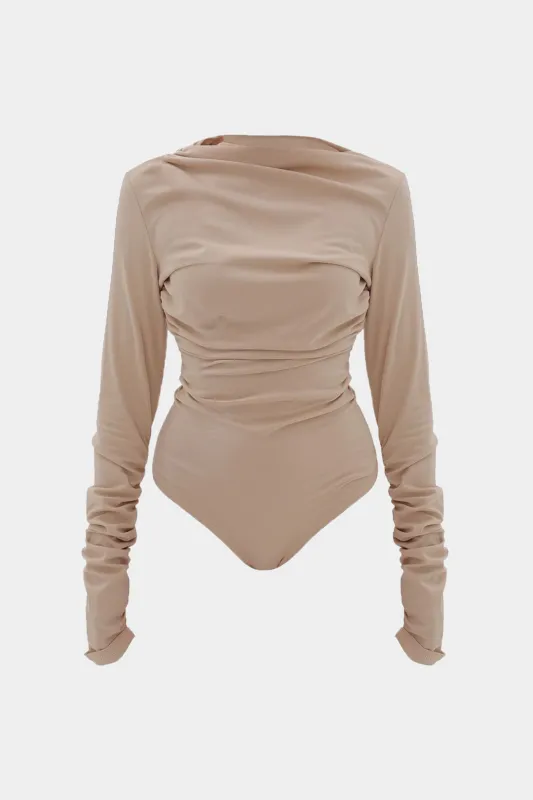 Ruched Long Sleeve Bodysuit sold by Micas