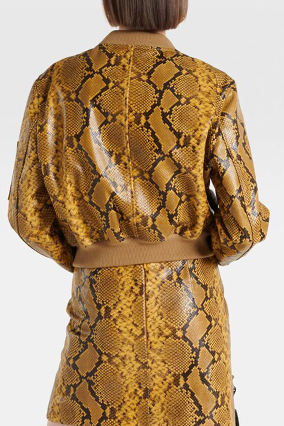Snake Print Faux Leather Jacket sold by Micas product image thumbnail 2