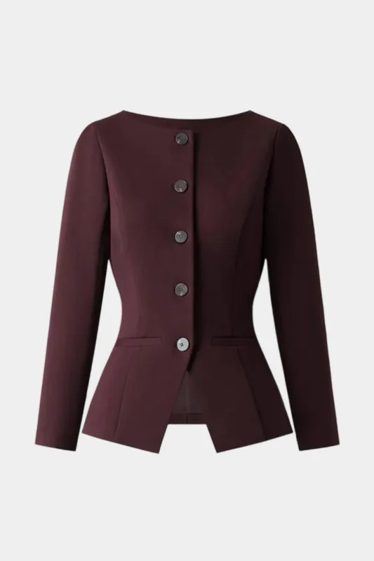 Fake Pockets Button Blazer sold by Micas