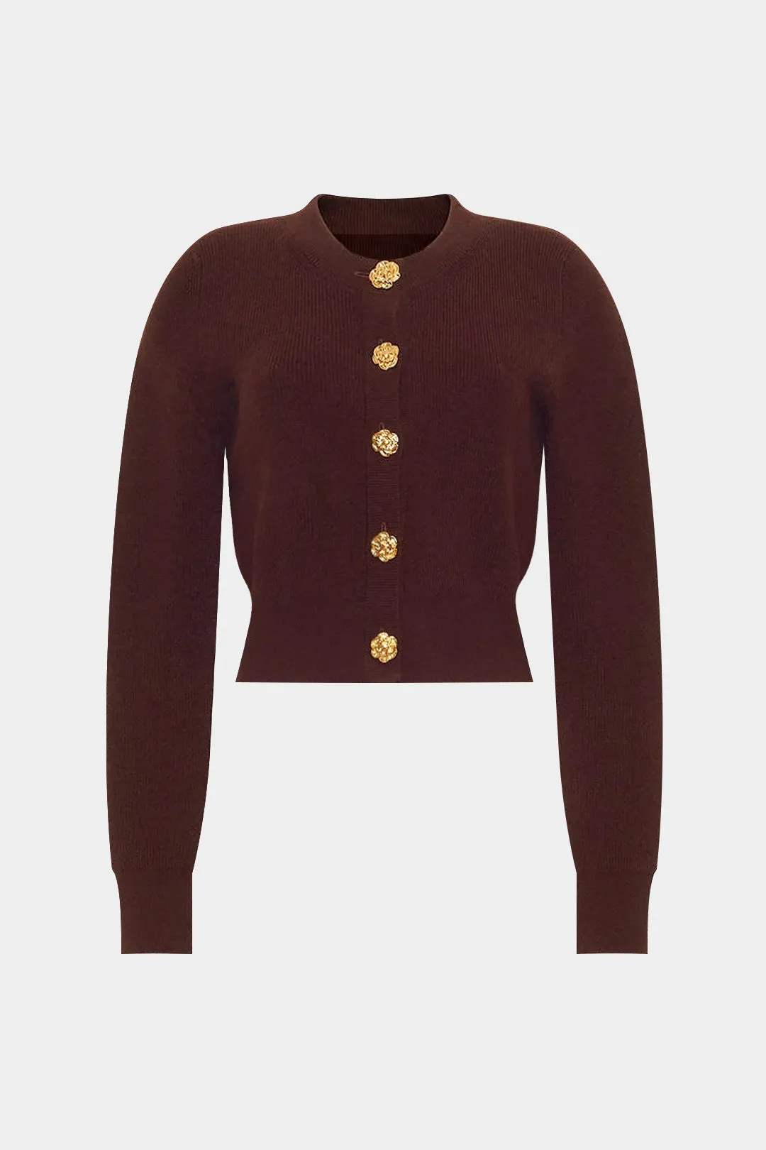 Knit Metallic Button Cardigan sold by Micas