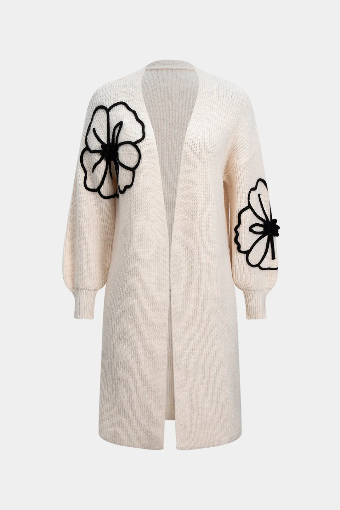 3D Flower Embroidery Sweater Cardigan sold by Micas
