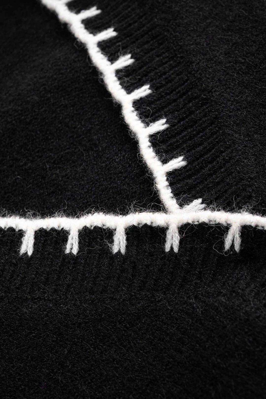 Knit Metallic Contrast Binding V-Neck Cardigan sold by Micas product image thumbnail 4