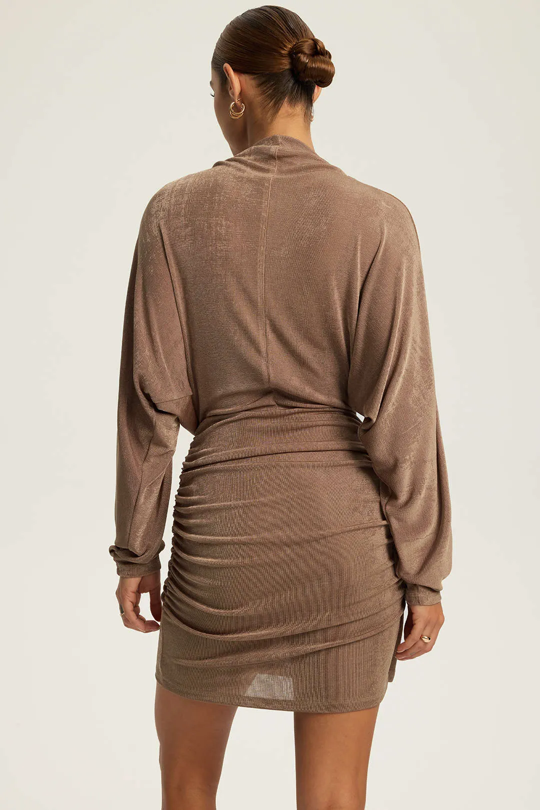 Ruched Belted Long Sleeve Mini Dress sold by Micas product image thumbnail 2