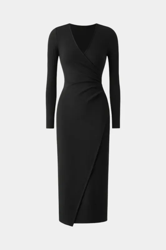 V-Neck Long Sleeve Midi Dress sold by Micas