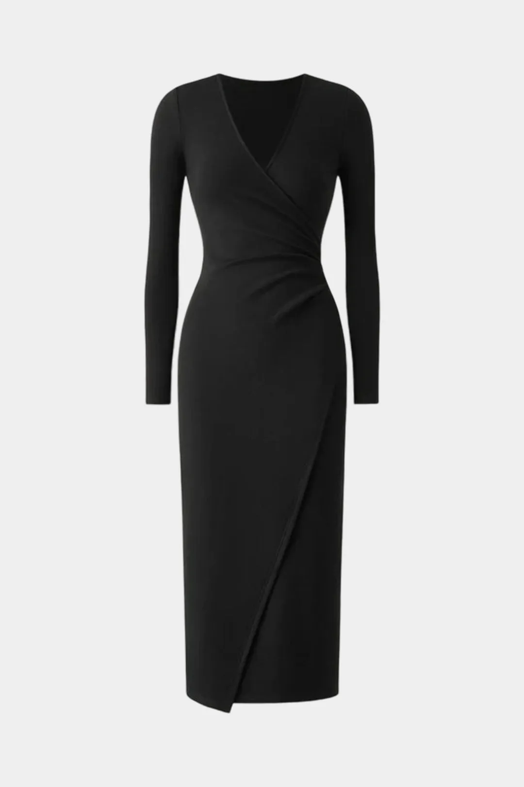 V-Neck Long Sleeve Midi Dress sold by Micas