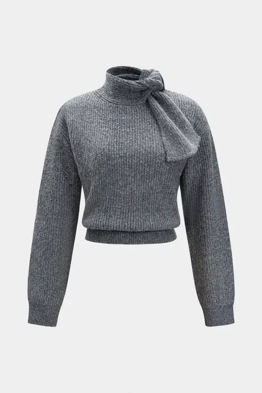 Knit Knotted Long-Sleeve Top sold by Micas