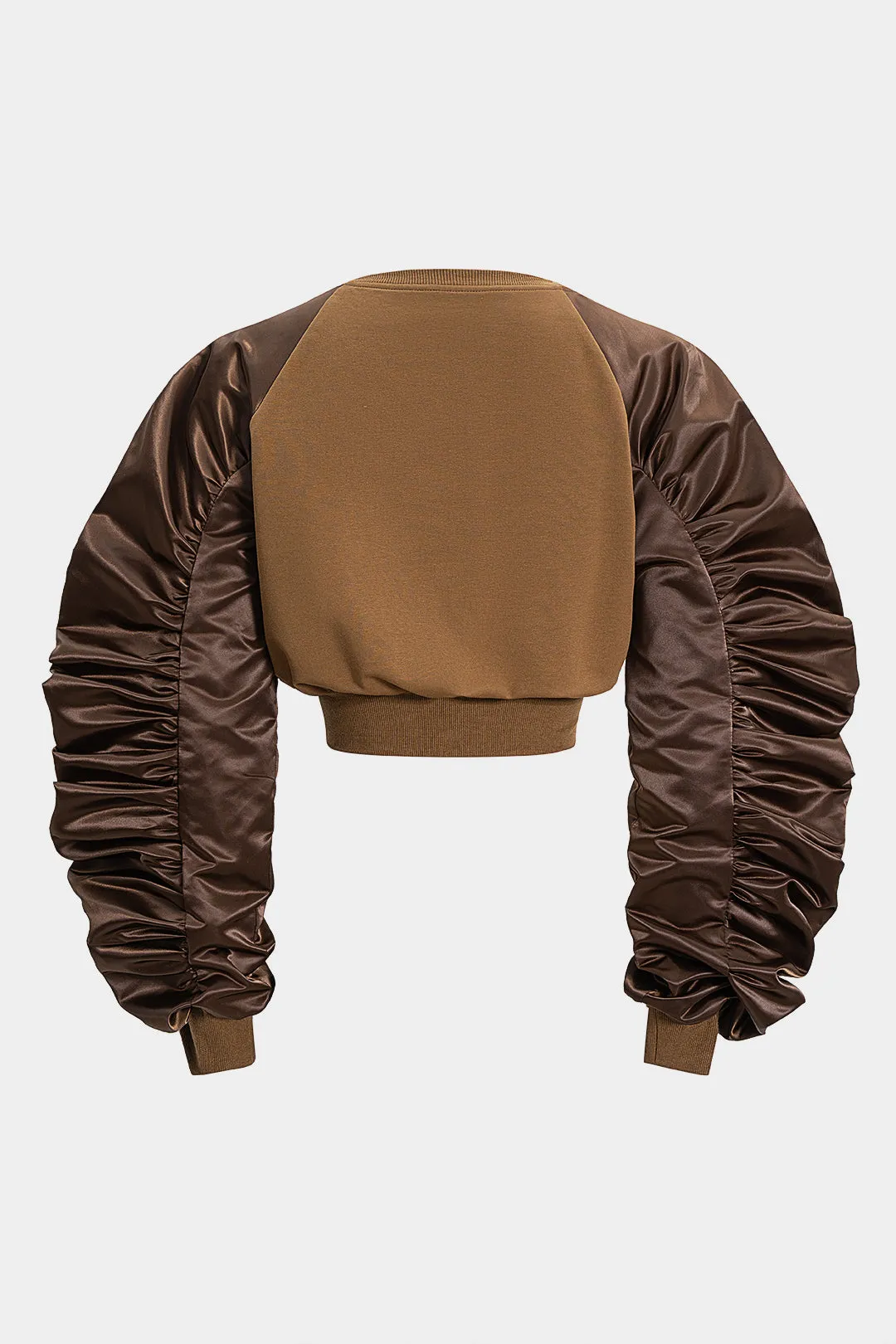 Ruched Patchwork Long Sleeve Sweatshirt sold by Micas product image thumbnail 2