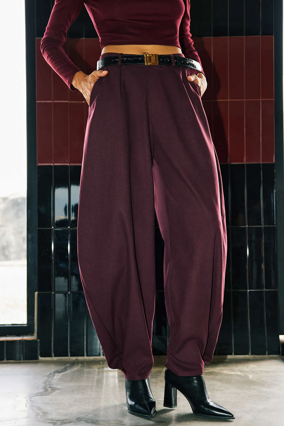 Pocket Ruched Pants sold by Micas