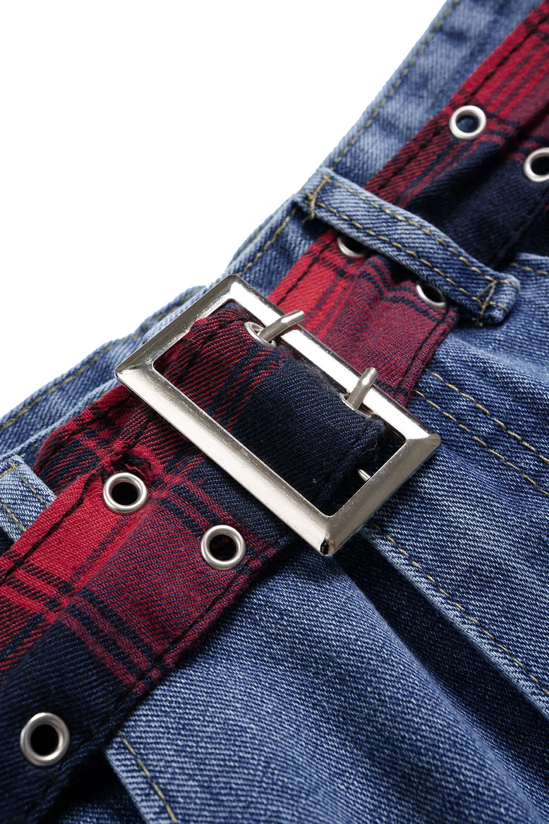 Denim Strappy Belted Jeans sold by Micas product image thumbnail 3