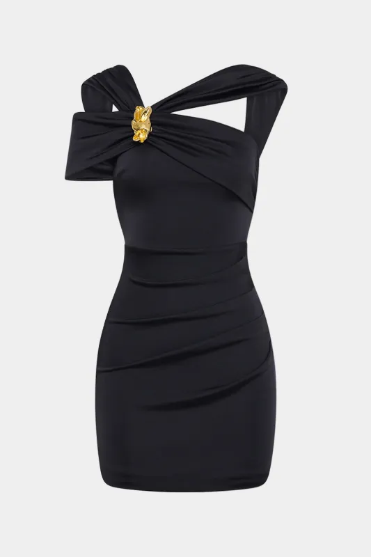 Metallic Decor Sleeveless Mini Dress sold by Micas