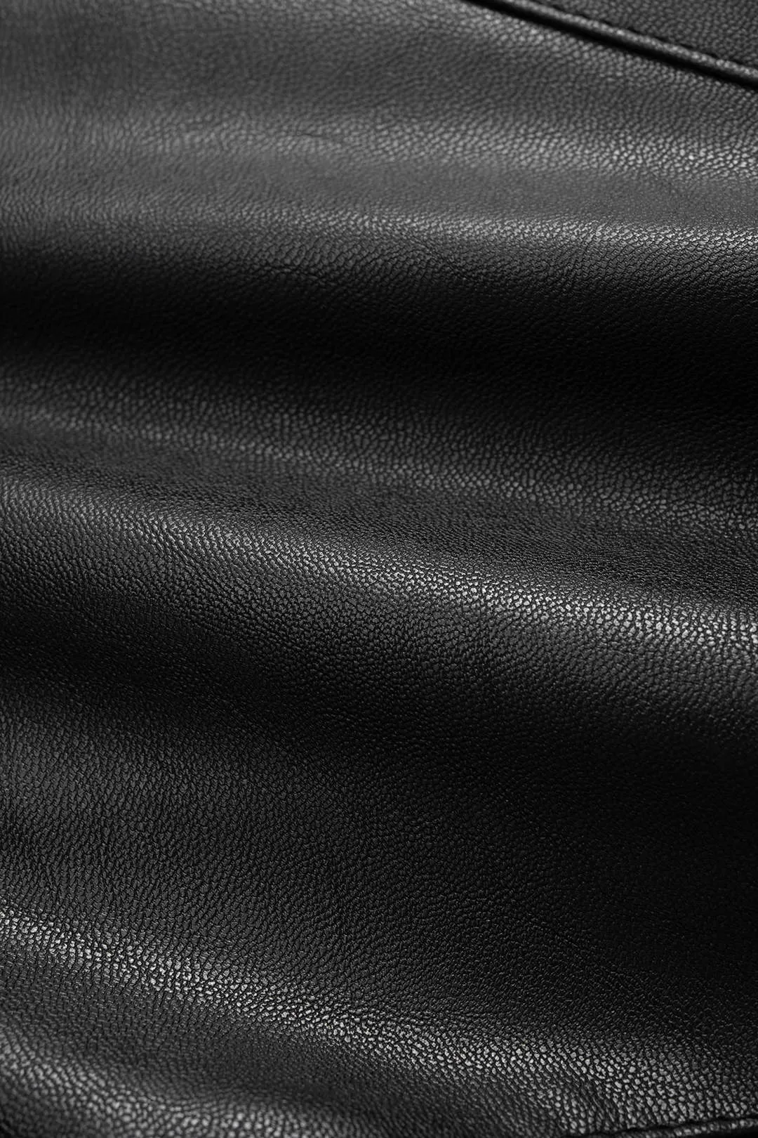 Faux Leather Notched Lapel Button Jacket sold by Micas product image thumbnail 4