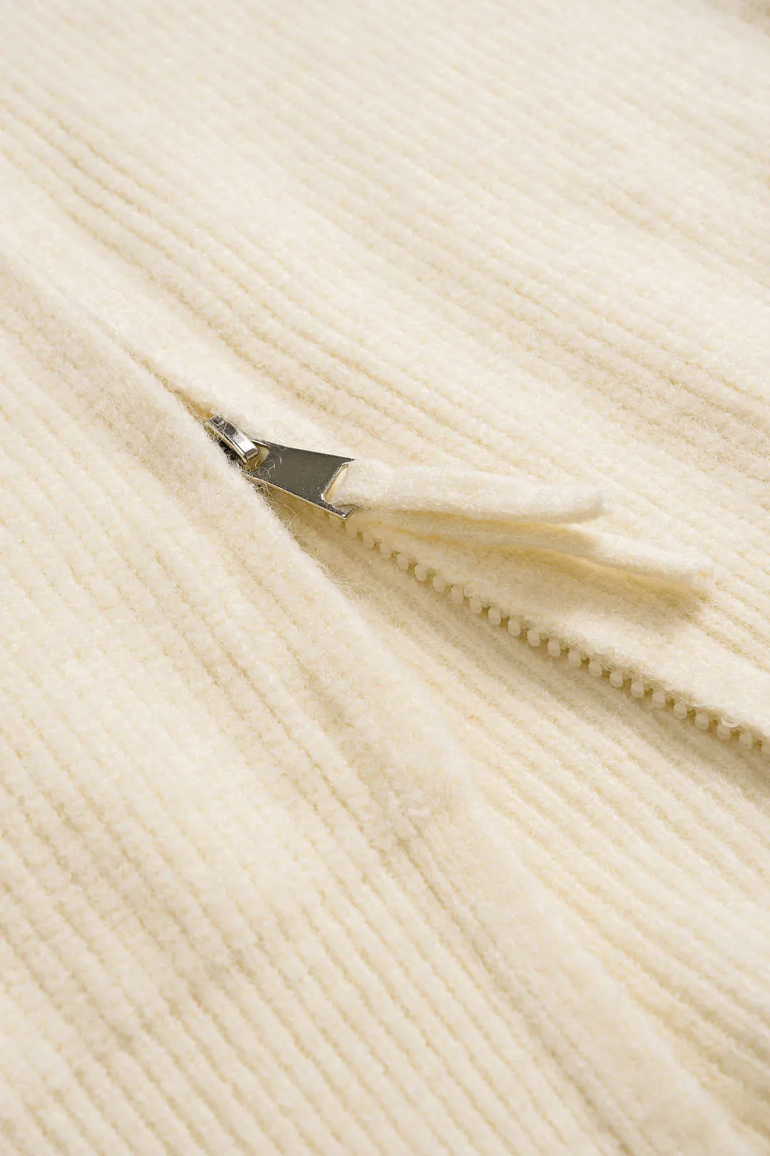 Knit Zipper Collar Cardigan sold by Micas product image thumbnail 4