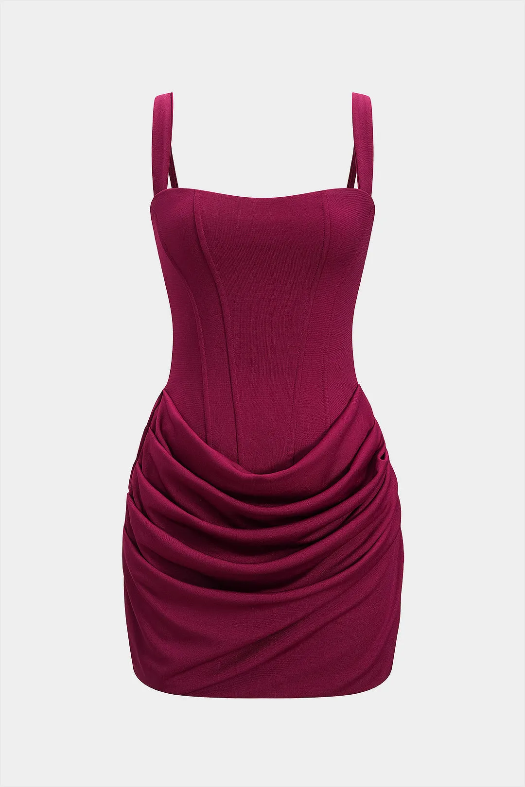 Ruched Corset Tie Back Sleeveless Mini Dress sold by Micas